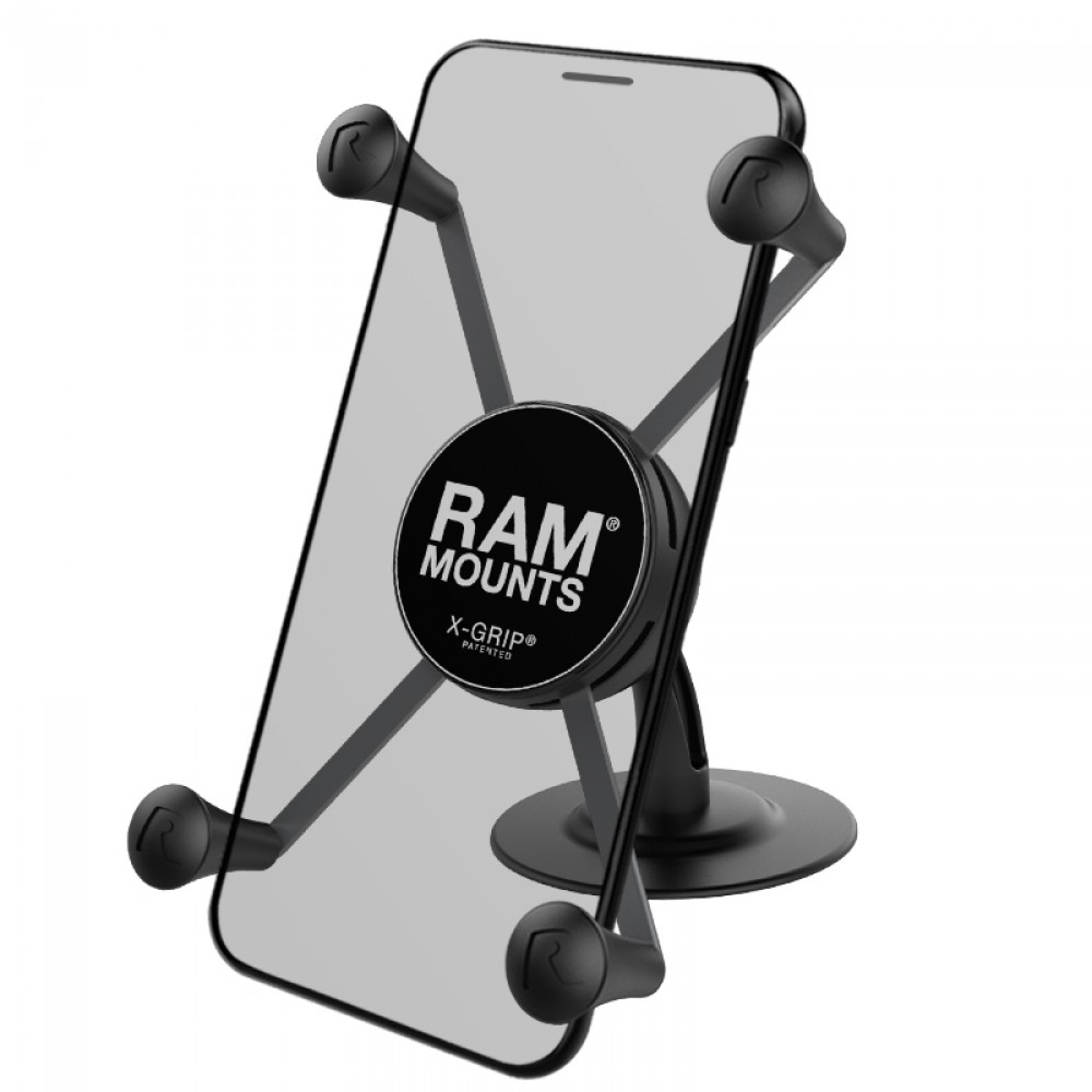 RAM X-Grip Голям държач за смартфон с Lil Buddy залепваща основа за табло